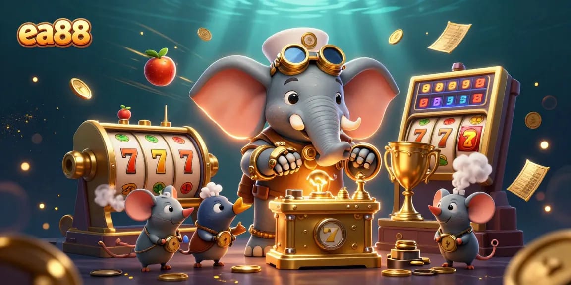 Experience thrilling jackpots at ea88 with a spectacular 3D steampunk-themed slot machine.