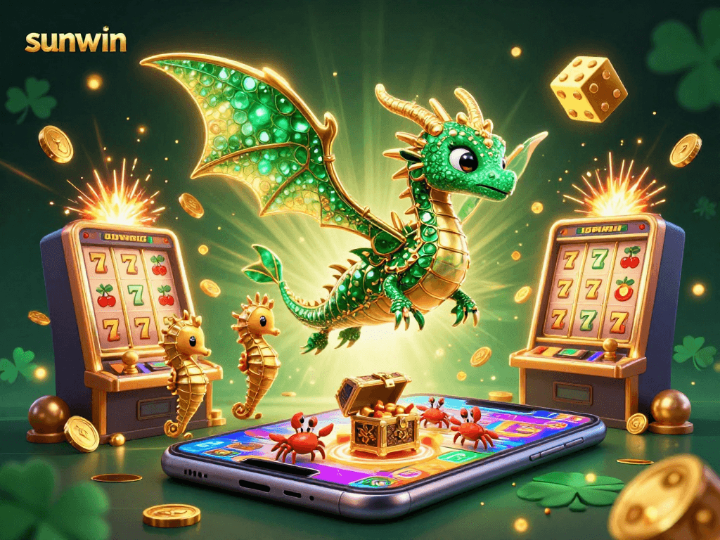 Experience sunwin vivid winning moments with a vibrant sea dragon-charged casino scene.