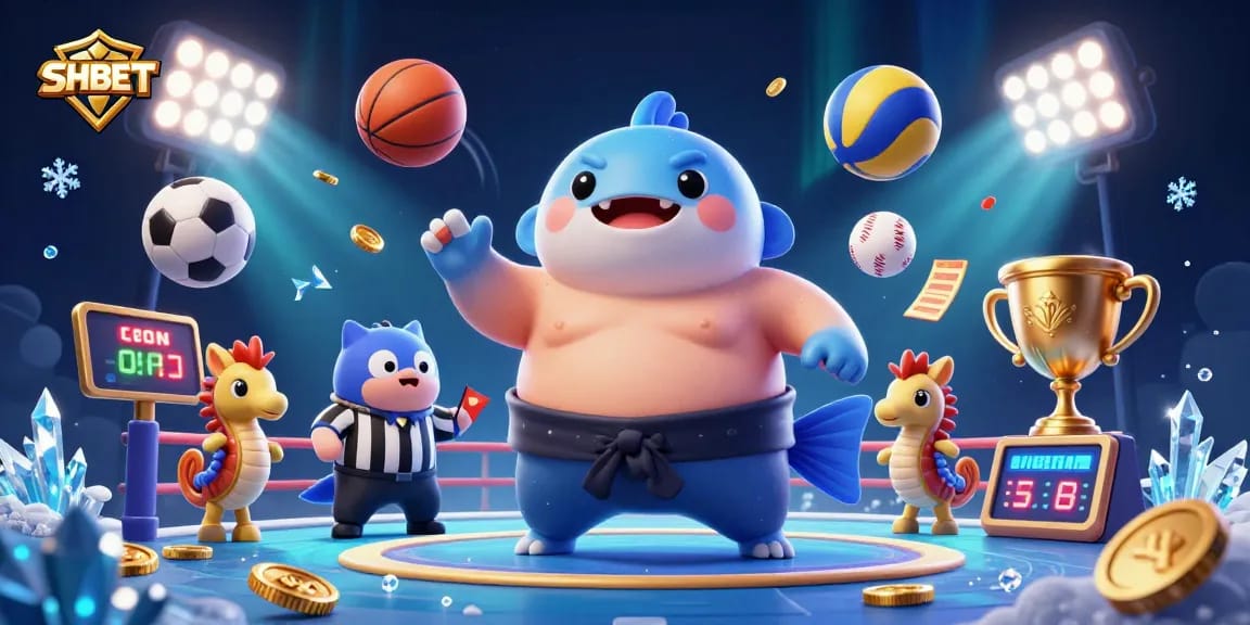 Bet on SHBET's underwater casino games with 3D characters and dynamic sports elements.