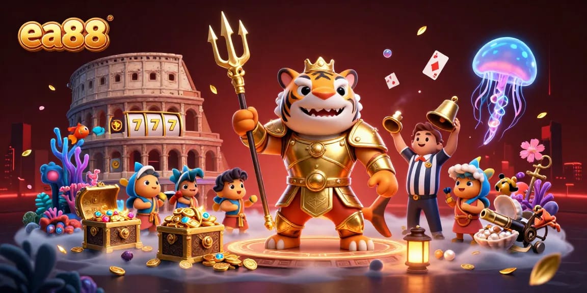 Experience thrilling gameplay at ea88 with golden jackpot slots and dynamic underwater action.