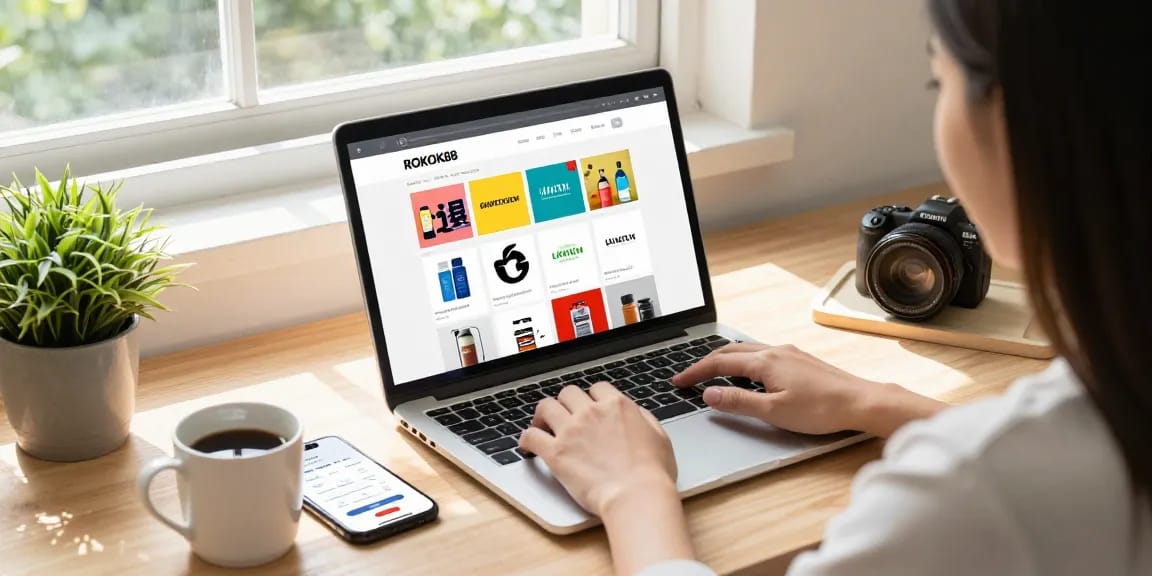 Engaged user logging into rokok88 for local product shopping.