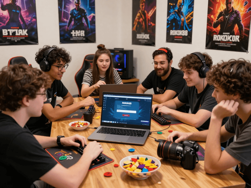 Join friends for a thrilling ROKOK88 login gaming session in a vibrant, relaxed atmosphere.