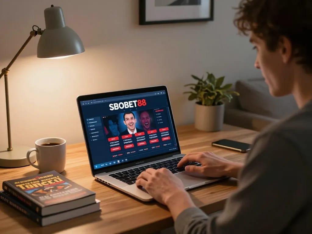 Pengalaman perjudian online SBOBET88, orang yang terlibat dengan antarmuka taruhan dan strategi di lingkungan rumah yang nyaman.