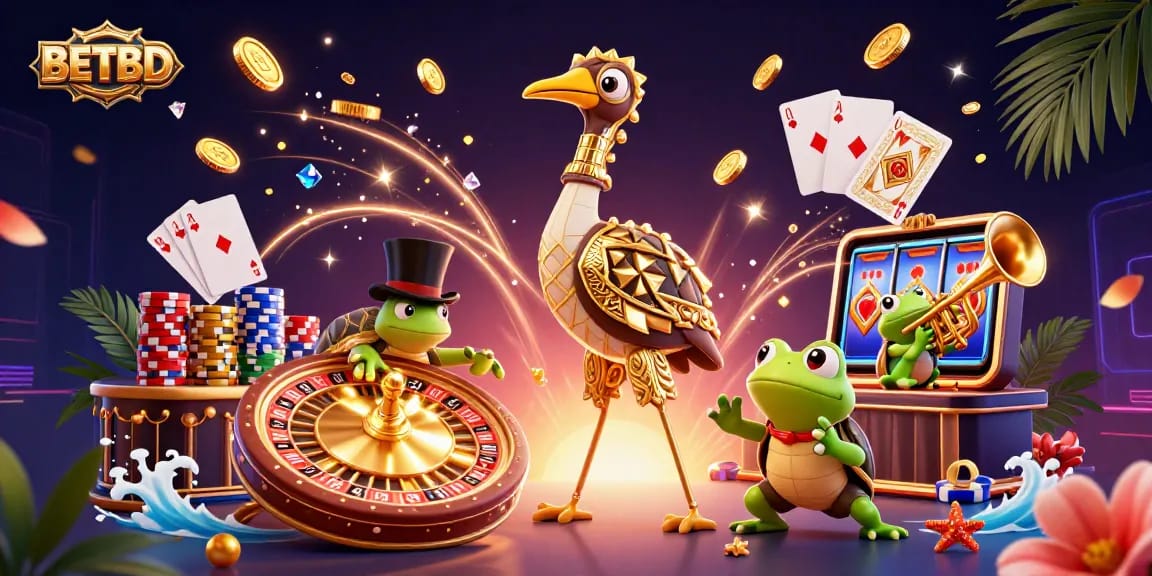 Experience thrilling gameplay at BETBD with vibrant casino action featuring slot machines and roulette.