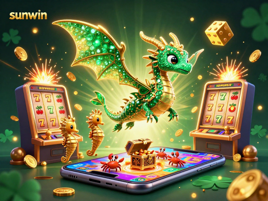 Experience sunwin vivid winning moments with a vibrant sea dragon-charged casino scene.