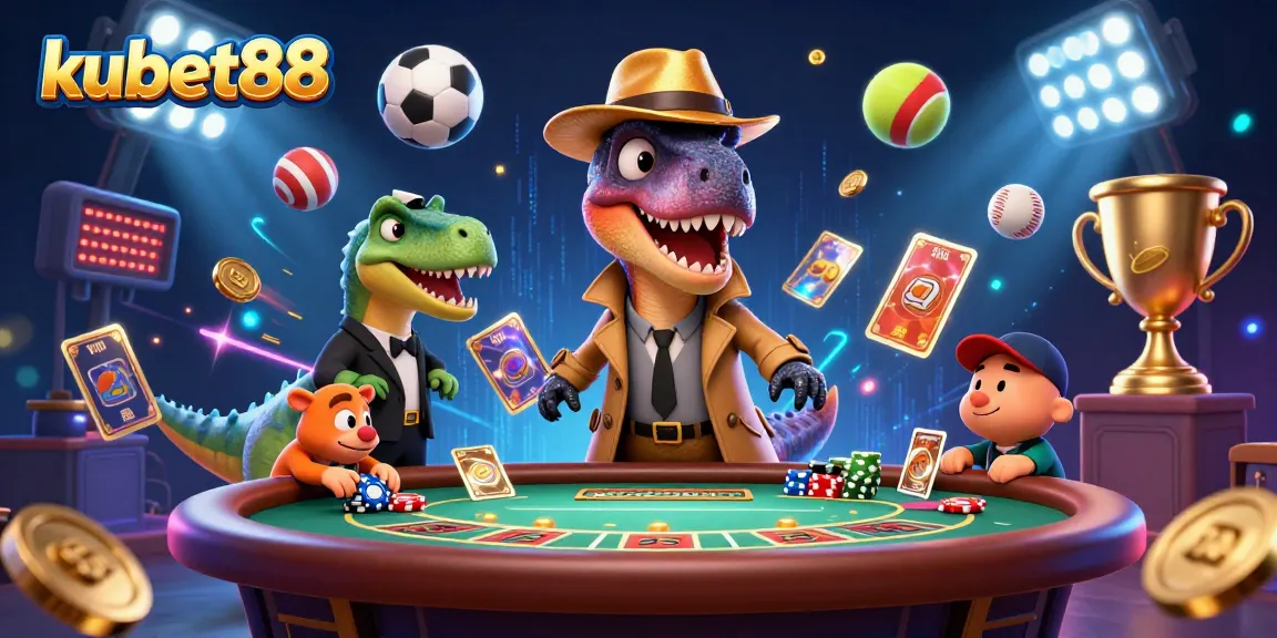 Engage with kubet88's thrilling games featuring a velociraptor card counter, stegosaurus pit boss, and dynamic sports elements.