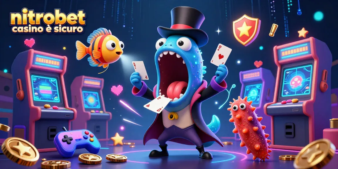 Il gulper eel di Nitrobet Casino è sicuro mentre compie trucchi e gioca con i colori vibranti del gioco d'azzardo.