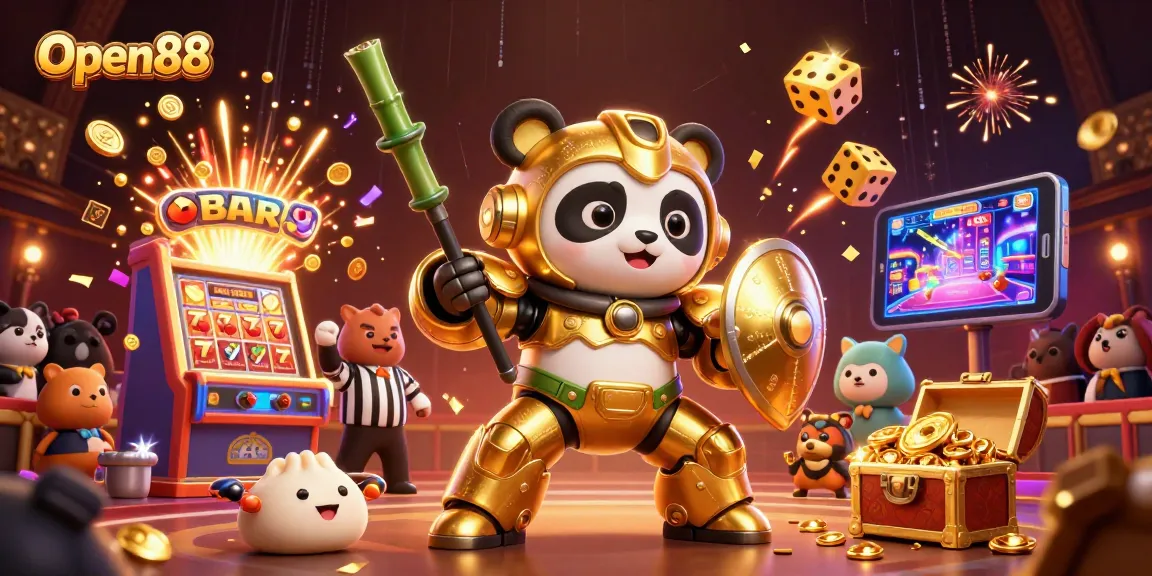 Experience Open88's thrilling gaming adventure with dynamic characters and a jackpot explosion!