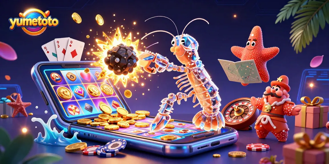 Play thrilling lottery games on yumetoto, where colorful slot reels explode with golden coins.