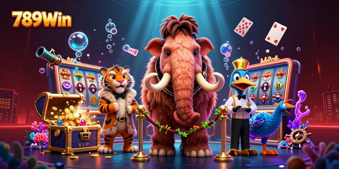 Experience thrilling gameplay with 789Win as unique characters welcome you to an exciting casino adventure.