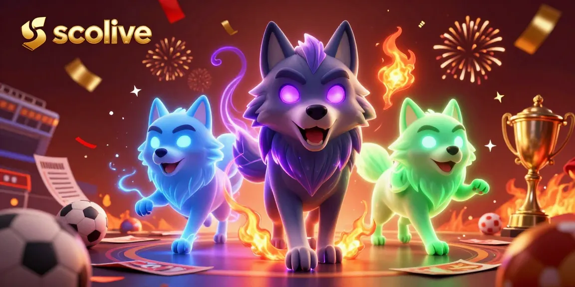 Socolive elevates sports betting excitement with a dynamic scene featuring ghostly wolves and football elements.