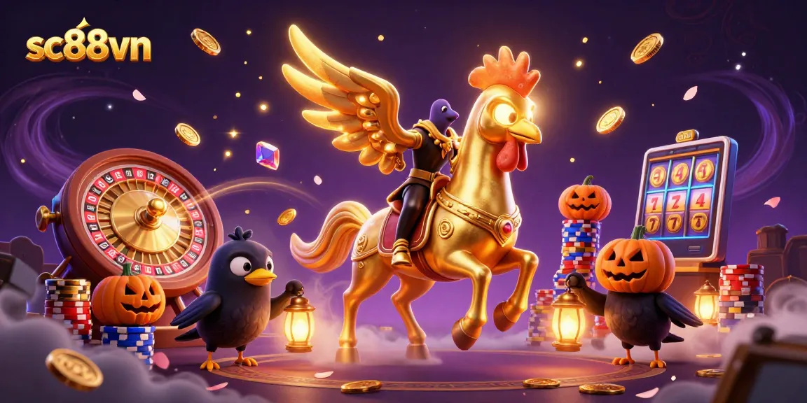 Experience winning moments with sc88vn in an enchanted casino, showcasing vibrant game elements.