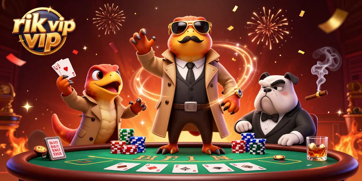Experience the vibrant energy of rik vip as playful raptors attempt to access a VIP casino lounge.