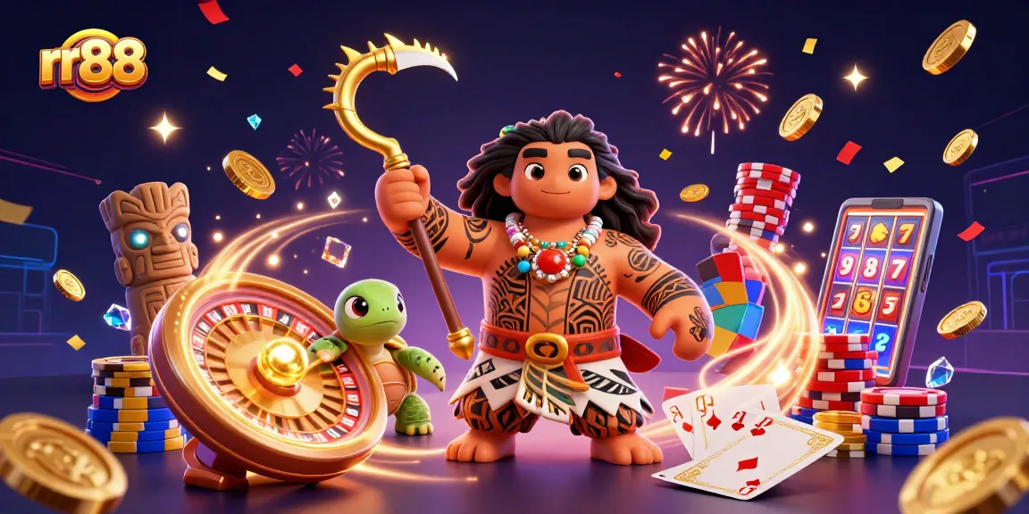 Engage with rr88 and experience the thrill of winning as characters celebrate with casino elements.