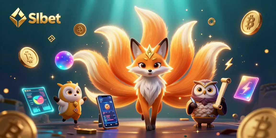 Experience the magic of Shbet with vibrant casino characters amidst crypto coins.