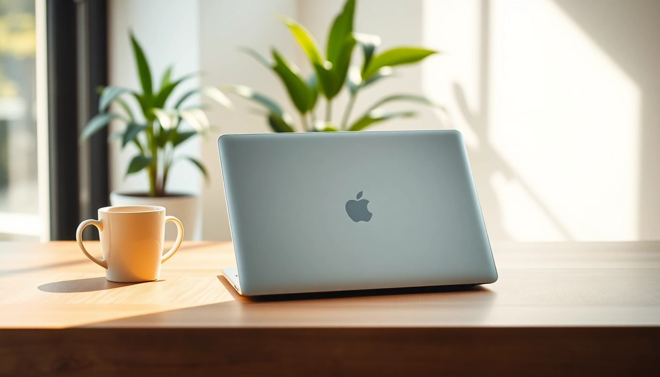 MacBook Air M1 precio: Captura de una laptop en un ambiente de oficina moderno con detalles elegantes.