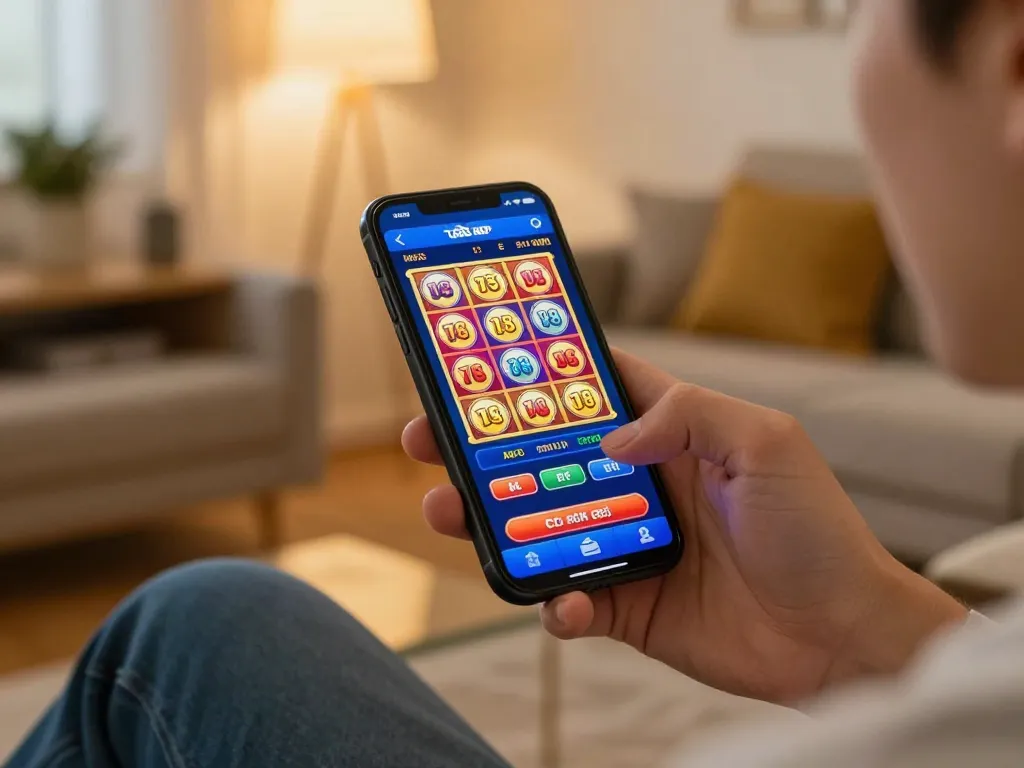 Engaging mobile gaming experience with tg88 apk showcasing exciting slot options on smartphone.