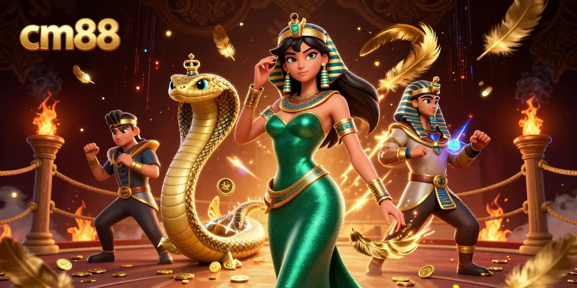 Experience thrill and excitement with cm88's vibrant casino atmosphere featuring 3D characters in action.