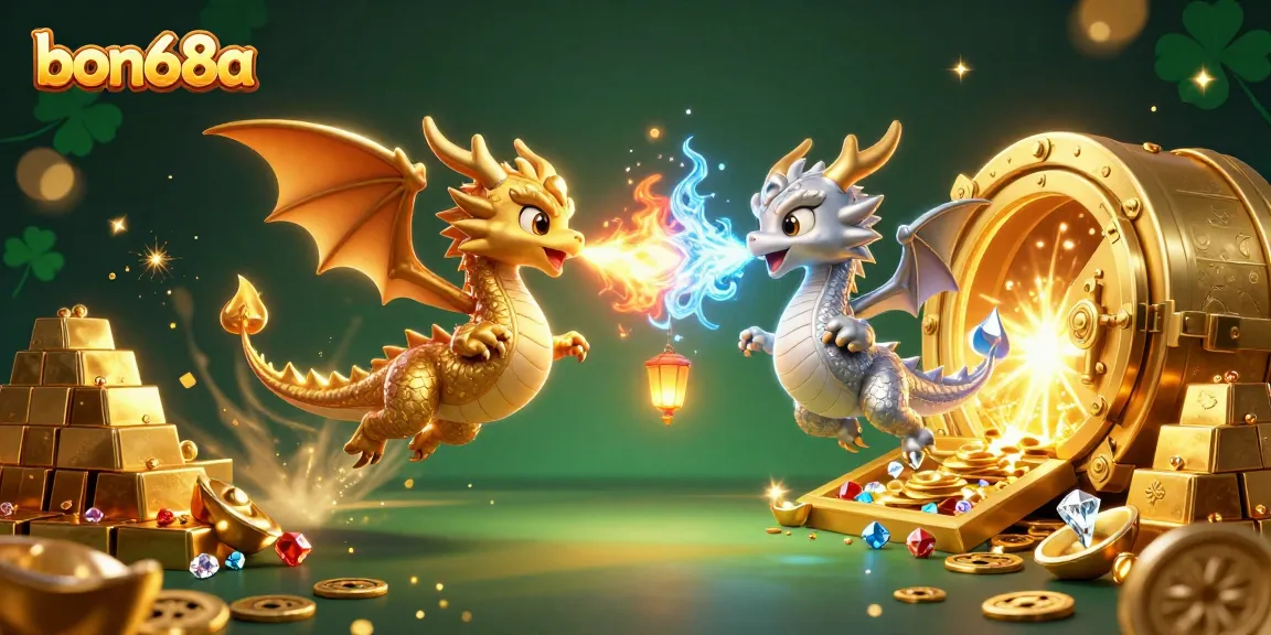 Engage with bon68a’s exciting casino adventure featuring dual dragons and golden treasures.