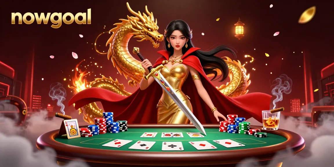 Engage with live betting action and real-time scores through nowgoal on a colorful casino scene.