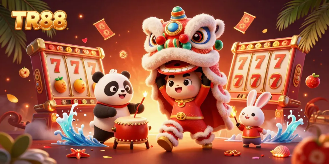 Experience the thrilling world of TR88 with this vibrant slot game-themed illustration.
