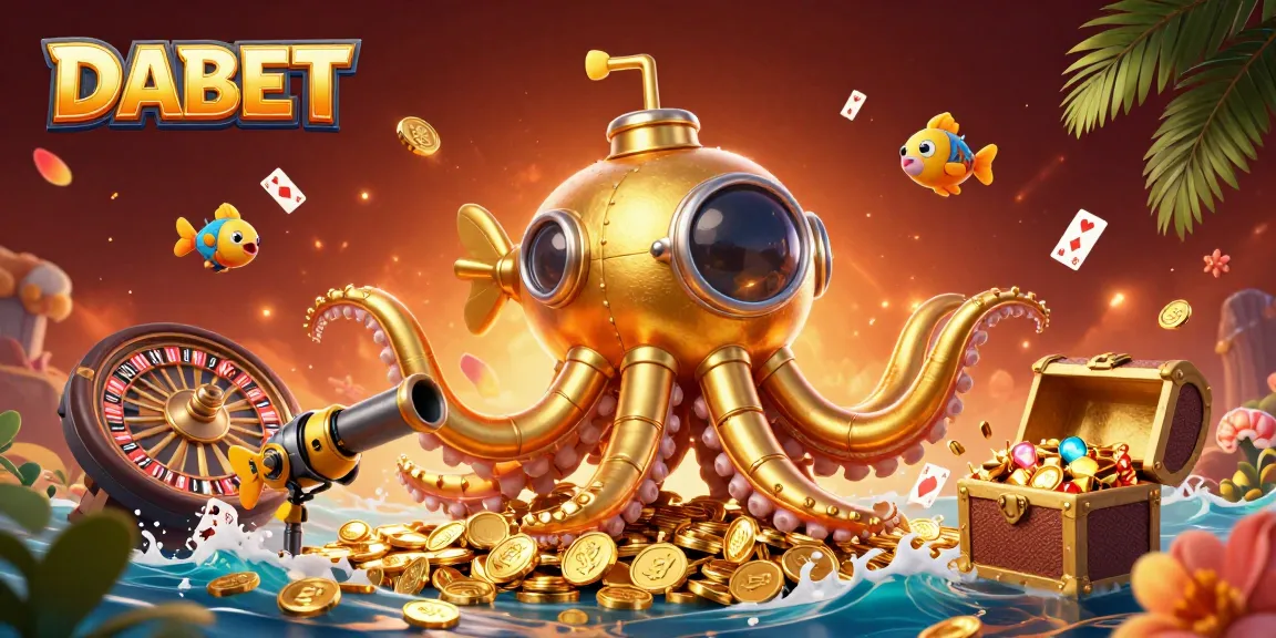 DABET delivers winning casino experiences with vibrant 3D illustrations showcasing games like roulette and poker.